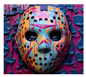 3D Neon Masked Man Full Color Skinny Tumbler Wrap