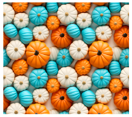 3D Pumpkins Full Color Skinny Tumbler Wrap