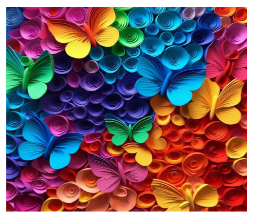 3D Rainbow Butterflies Full Color Skinny Tumbler Wrap