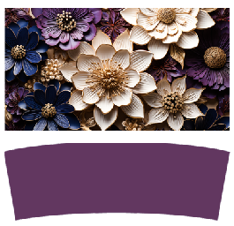 3D Purple White Flowers 40oz Tumbler Sublimation Wrap