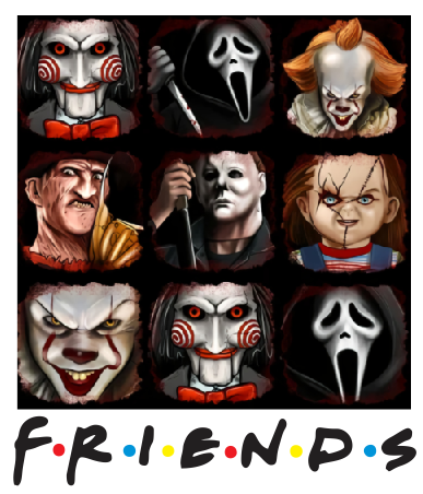 All The Scary Friends SUBLIMATION PRINT