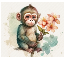 Baby Monkey Color Skinny Tumbler Wrap