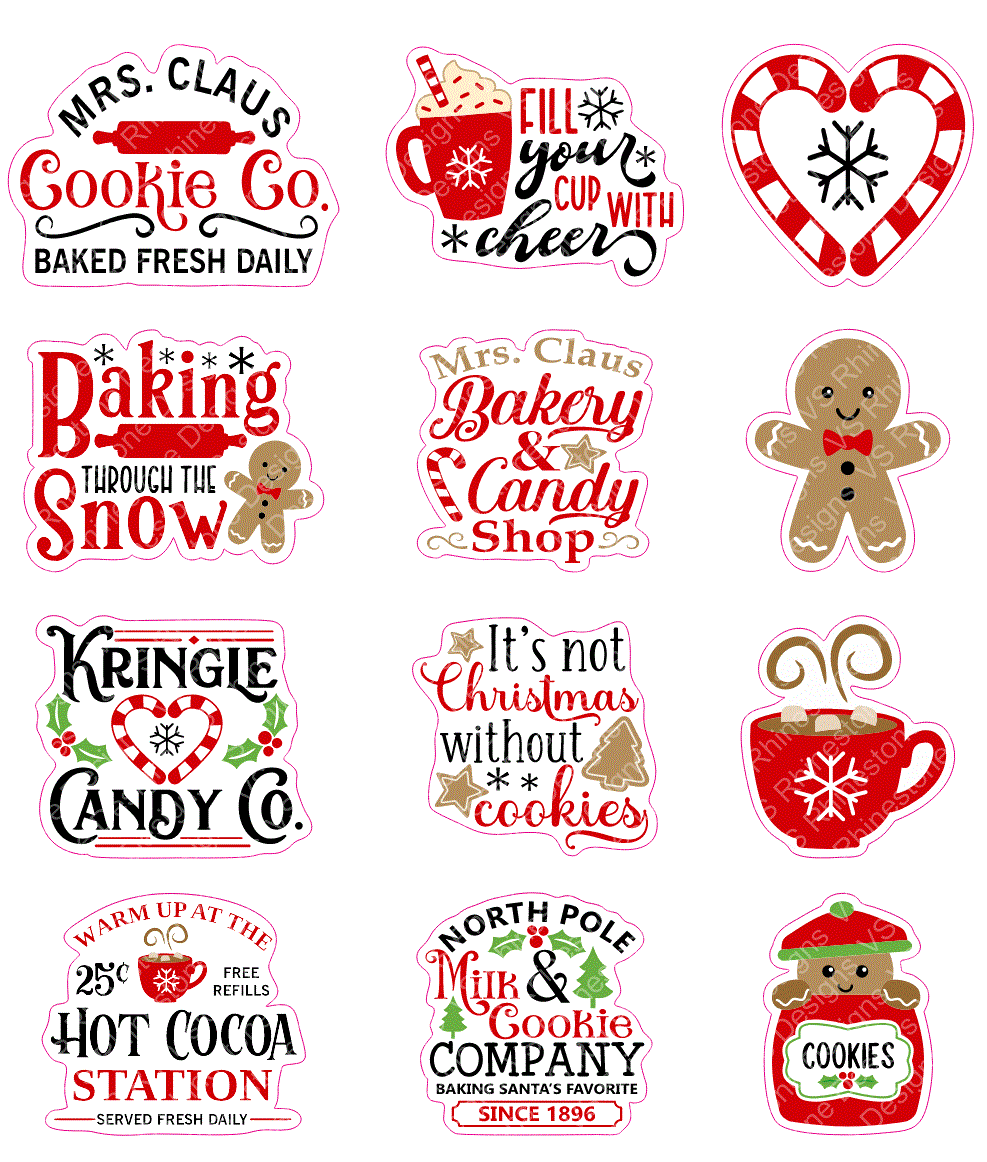 North Pole Baking Stickers 24 ct