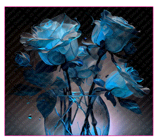 Blue Roses Skinny Tumbler Wrap