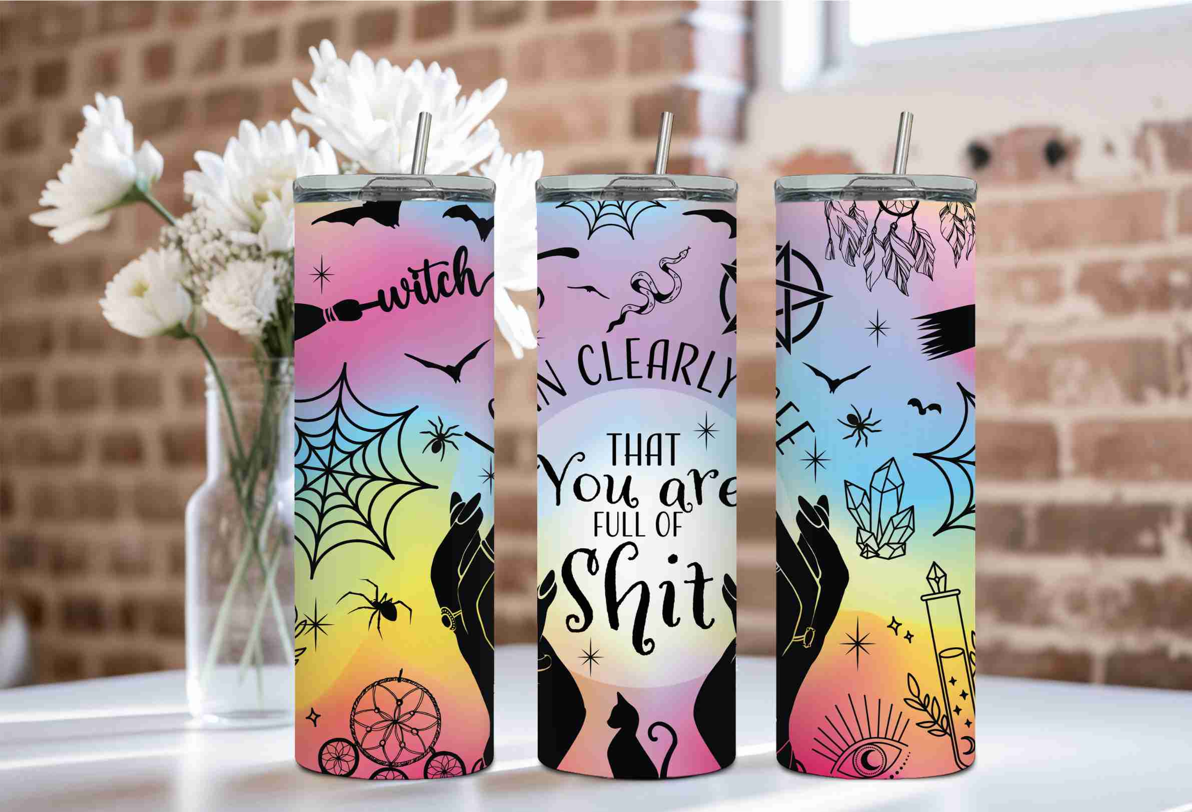 I Can Clearly See You Are Full Color Skinny Tumbler Wrap