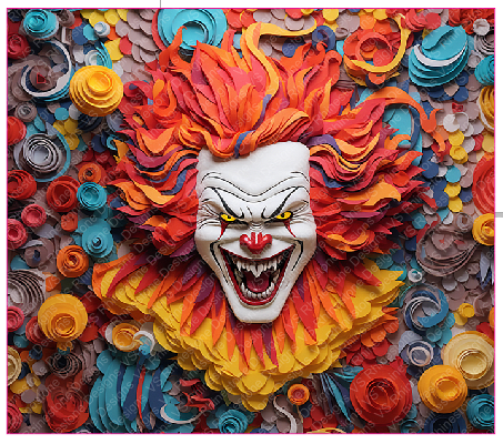 3D ClownSwirls Holographic Skinny Tumbler Wrap