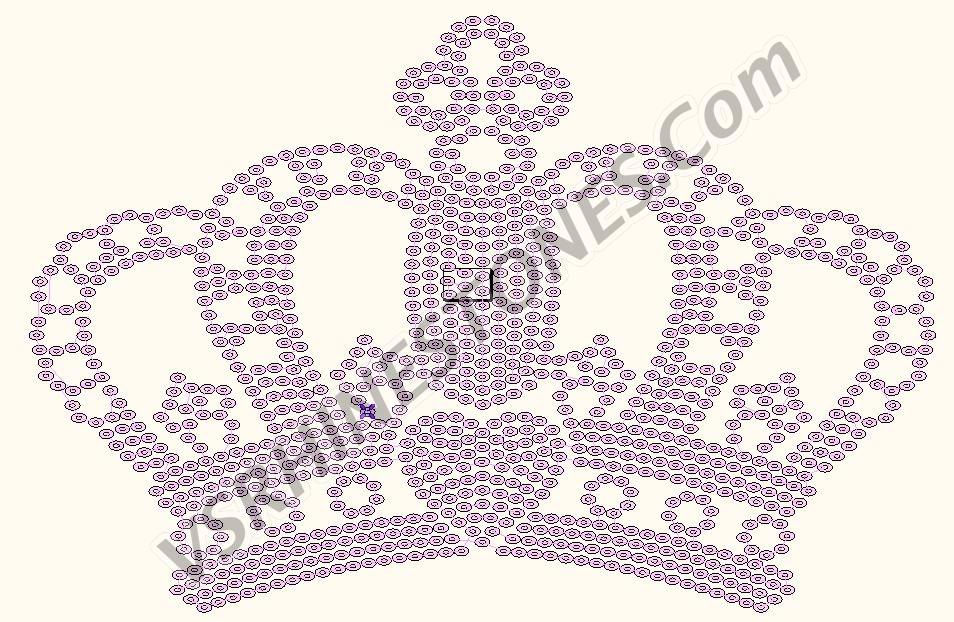 Crown Large - Sequin Transfer