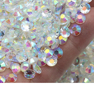 Crystal AB Transparent NON HOT FIX Swarovski Resin Stone