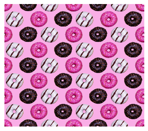 Donuts Donuts Donuts Full Color Skinny Tumbler Wrap