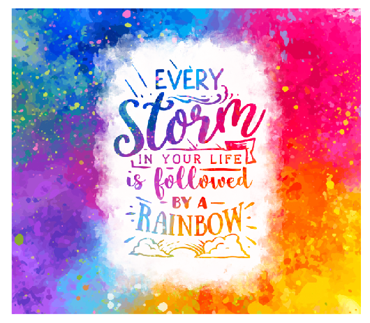 Every Storm Rainbow Full Color Skinny Tumbler Wrap