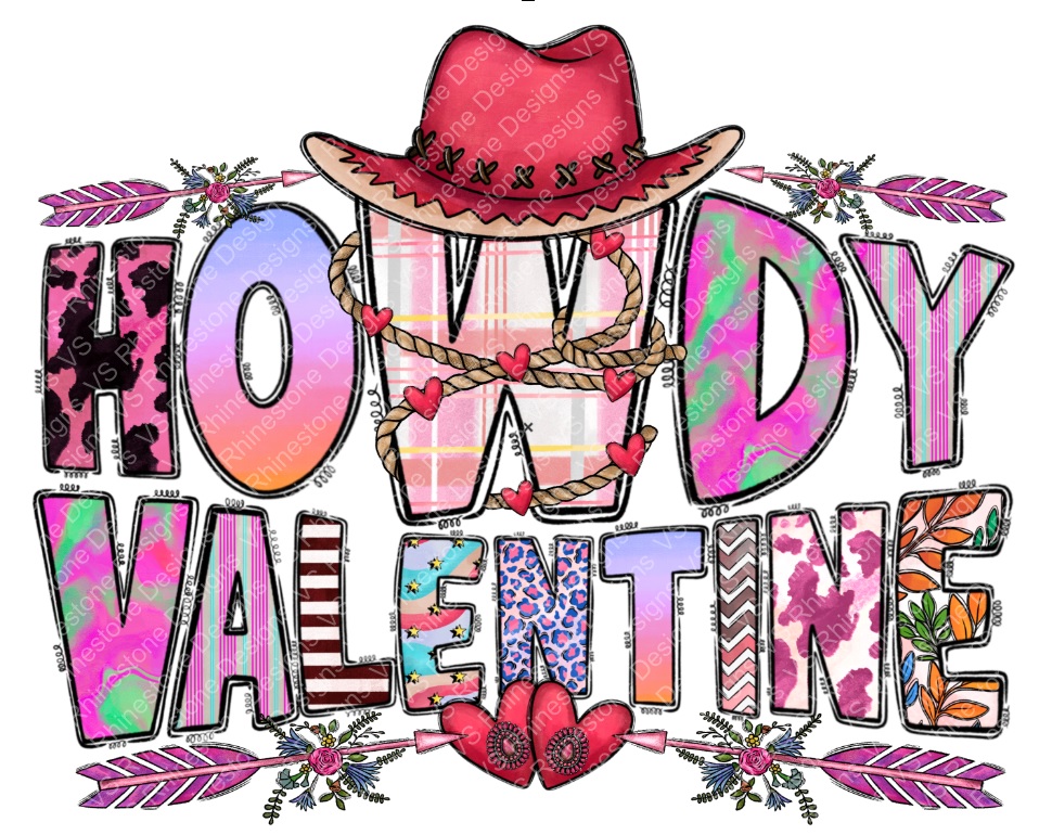 Howdy Valentine SUBLIMATION PRINT
