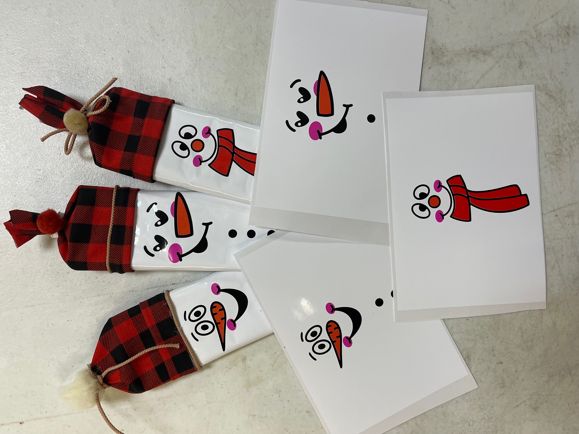 Snowman Candy Wrappers (set of 12)