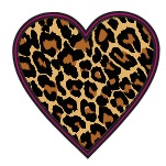 Leopard Heart Acrylic Set