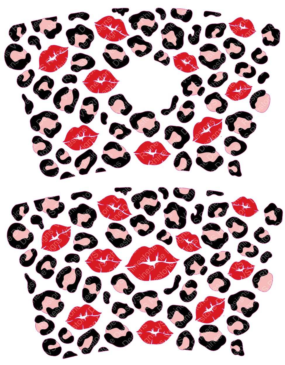 Leopard Lips Cold Cup Wrap