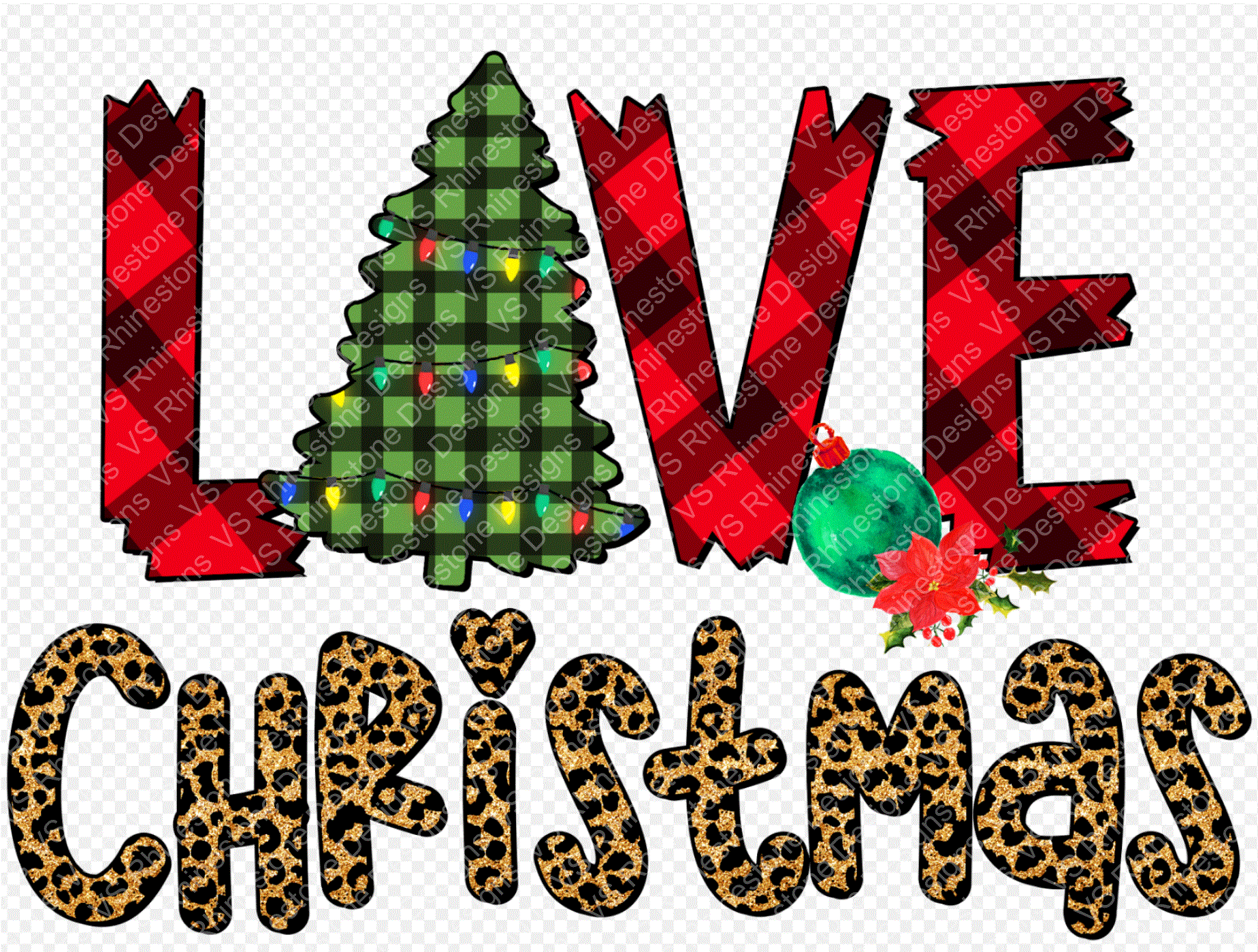 Love Christmas Tree SUBLIMATION PRINT