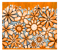 Orange Flower Drips Full Color Skinny Tumbler Wrap