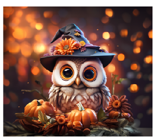 Owl Witch Hat Full Color Skinny Tumbler Wrap