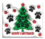 Puffy Paws Christmas Full Color Skinny Tumbler Wrap