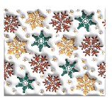 Puffy Snowflakes Full Color Skinny Tumbler Wrap