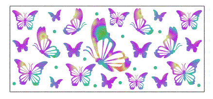 Rainbow Butterflies 16oz Libbey