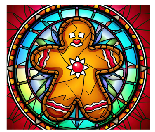 Stained Glass Gingerbread Full Color Skinny Tumbler Wrap