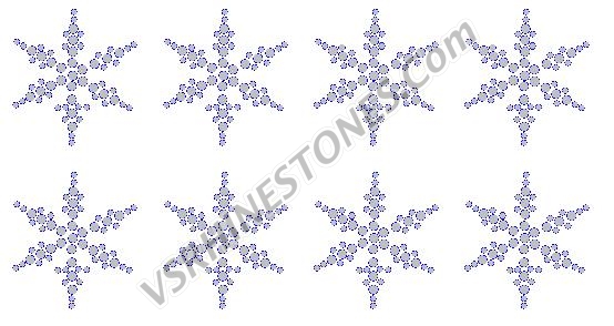 Snowflakes Rhinestone Transfers (8)