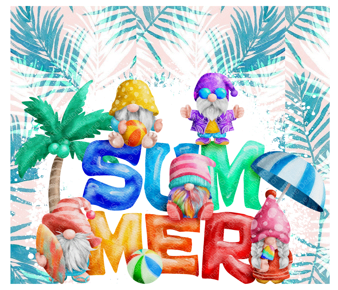 Tropical Summer Gnomes Full Color Wrap