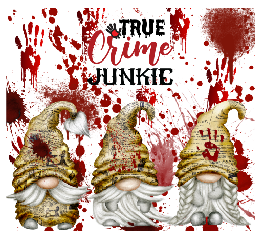 True Crime Gnomie Skinny Tumbler Wrap