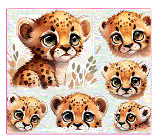 Baby Cheetah Skinny Tumbler Wrap