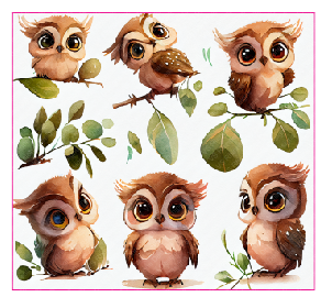 Baby Owls Full Color Skinny Tumbler Wrap