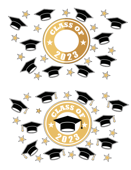 Class of 2023 Grad Caps Cold Cup Wrap