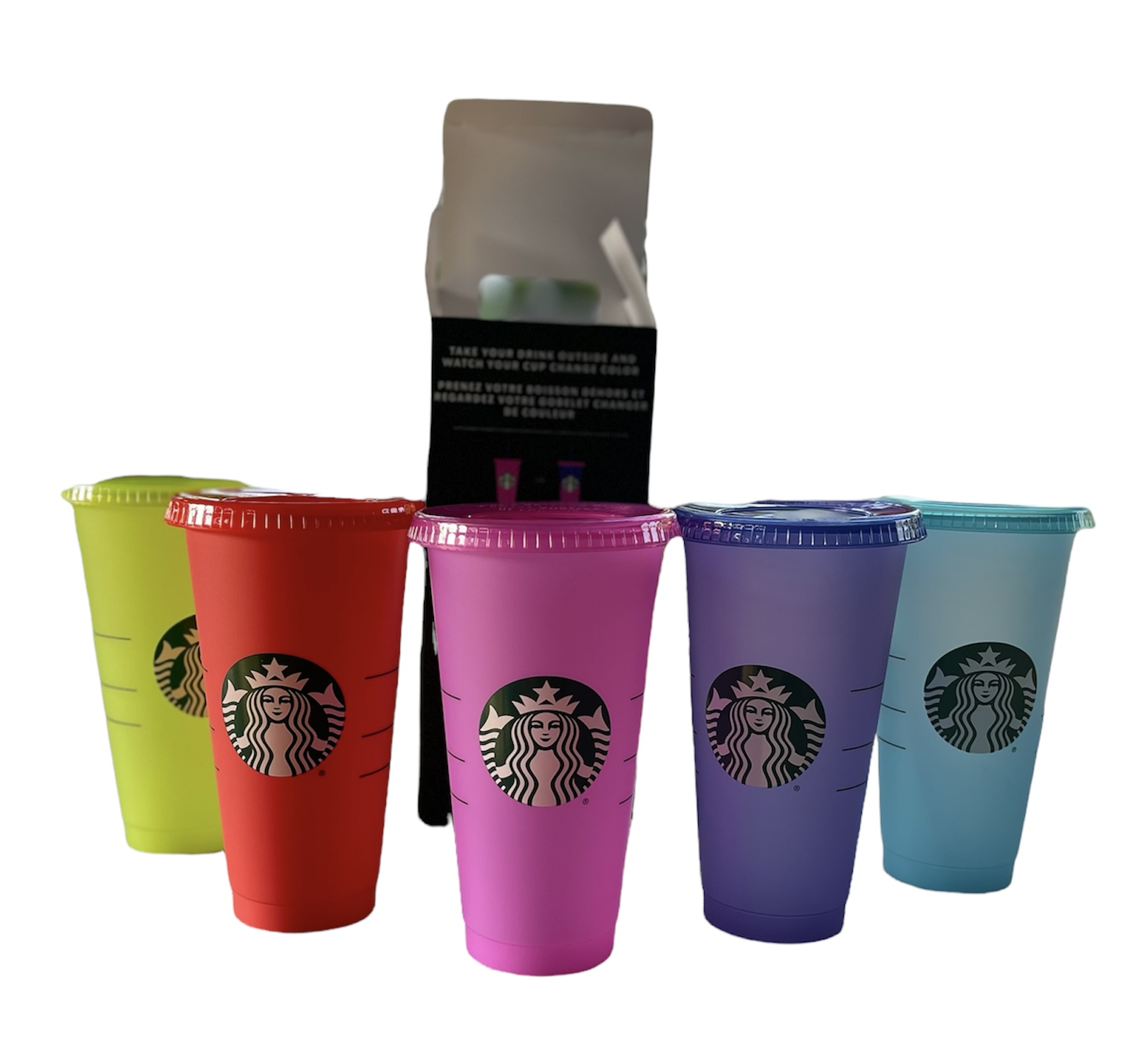 Starbucks Color Changing Cups set of 5