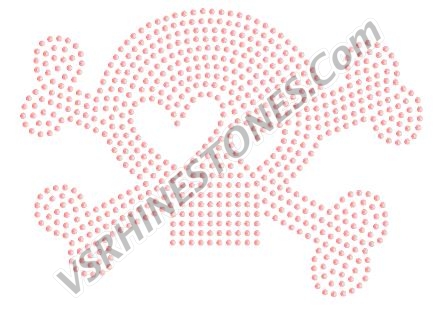 Cute Skull PINK- Sequin Design - CLEARANCE