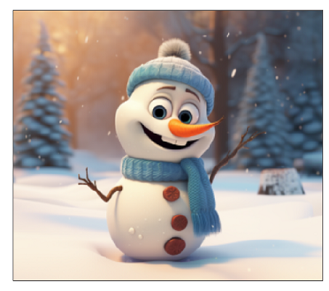 Cute Snowman Full Color Skinny Tumbler Wrap
