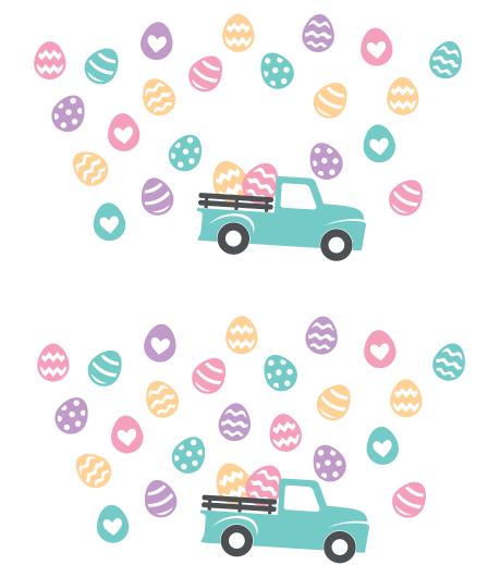 Easter Egg Truck Cold Cup Wrap