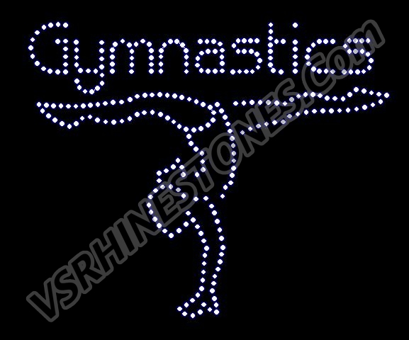 Gymnastics Girl Rhinestone Transfer