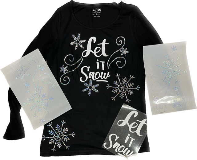 Let it snow Vinyl and Sequin combo