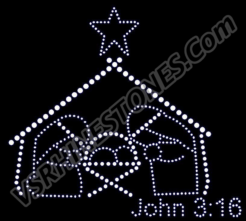 John 3:16 Rhinestone Transfer