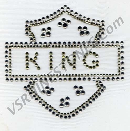 King - emblem Rhinestone Transfer