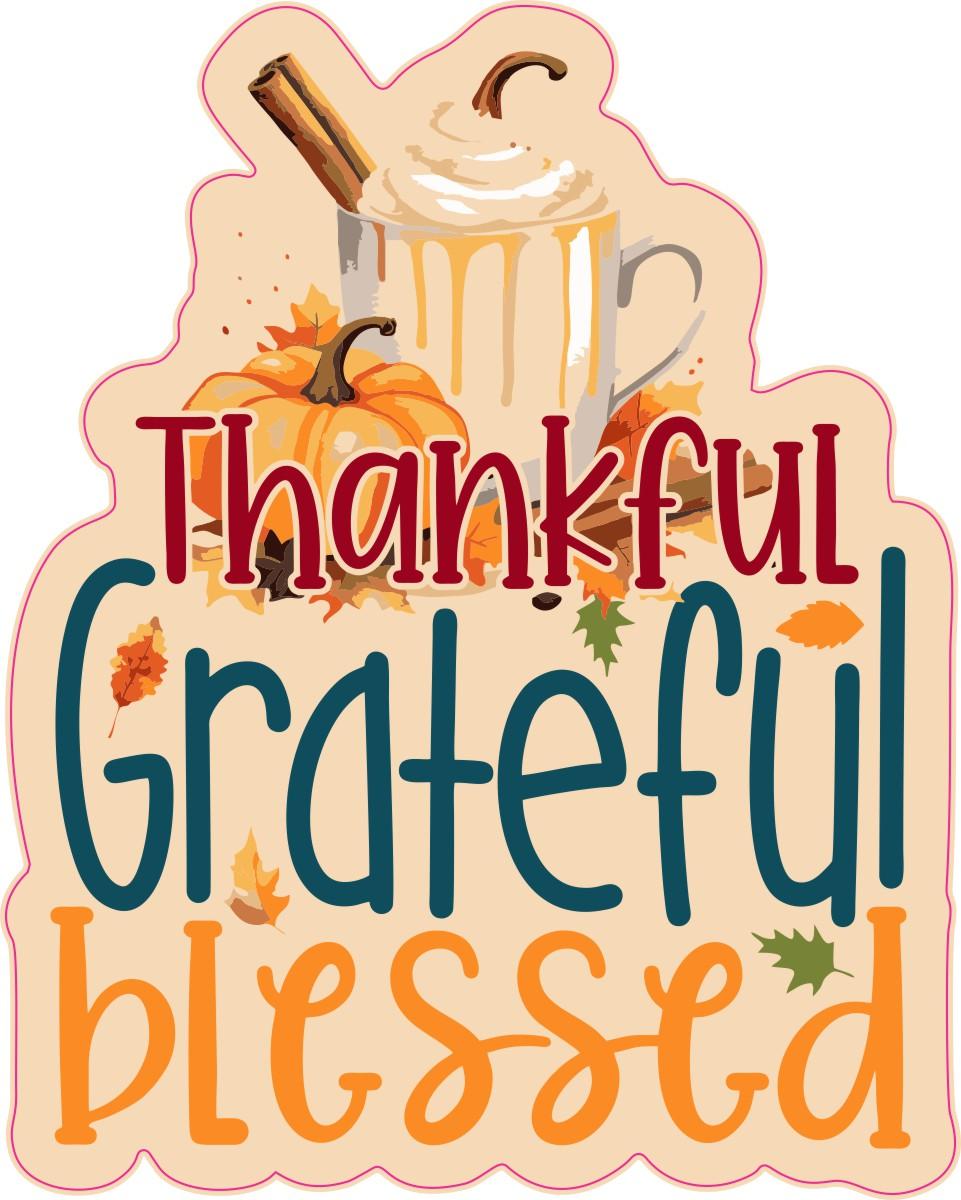 Thankful Grateful Blessed 16oz Libbey