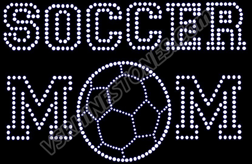 Soccer Mom - Varsity Rhinestone Transfer
