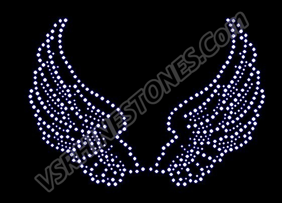 Angel Wings Rhinestone Transfer Small
