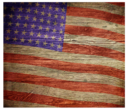 Wooden American Flag Skinny Tumbler Wrap