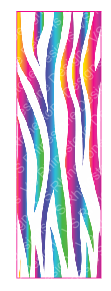 Rainbow Zebra Clear Cast Pen Wrap